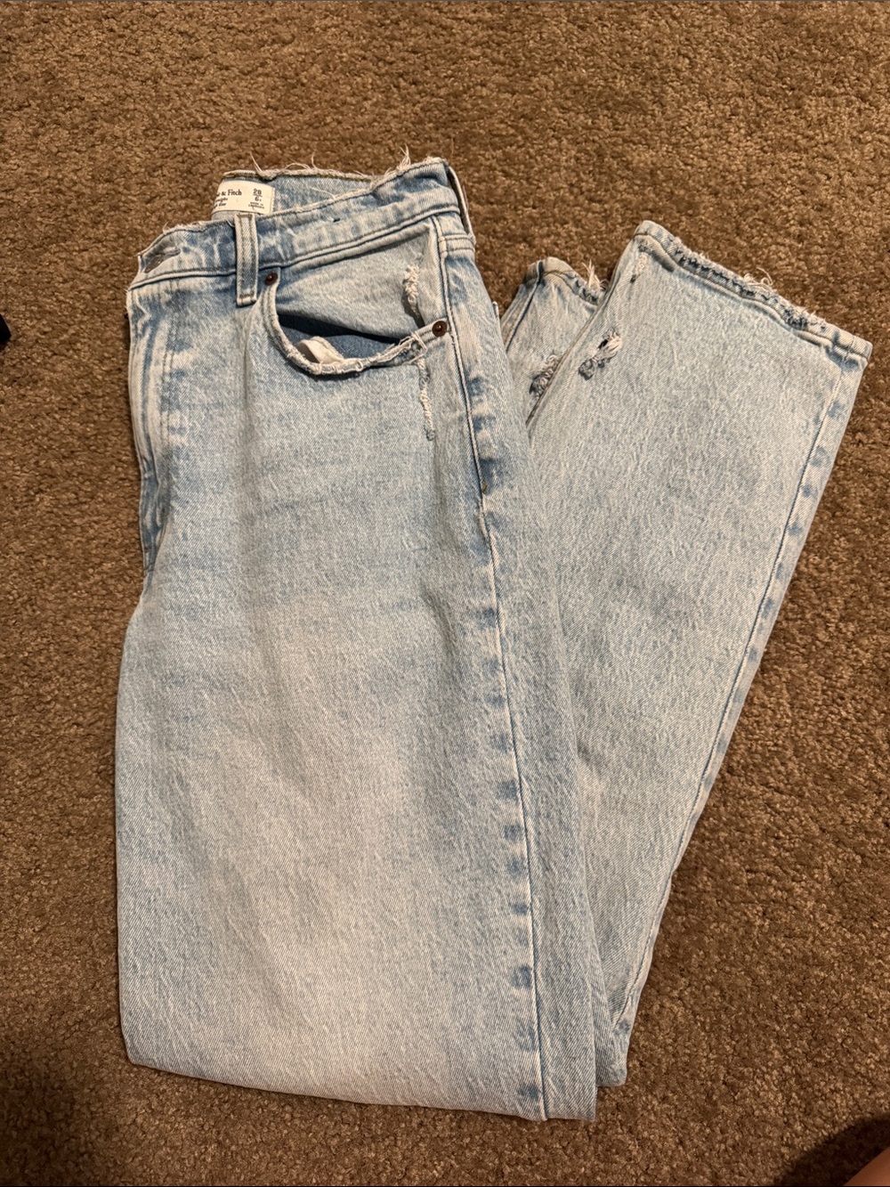 Abercrombie & Fitch Light Wash Boyfriend Jeans
